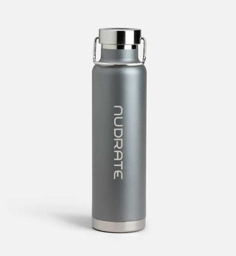 Nudrate Stainless Steel Wide-Mouth Insulated Bottle – 22 oz