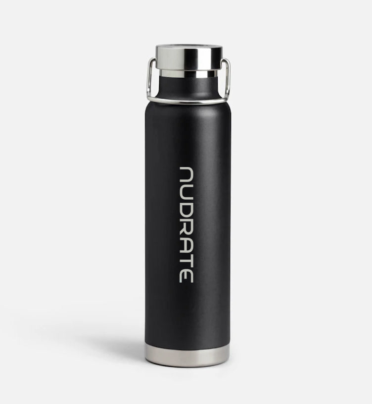 Nudrate Stainless Steel Wide-Mouth Insulated Bottle – 22 oz