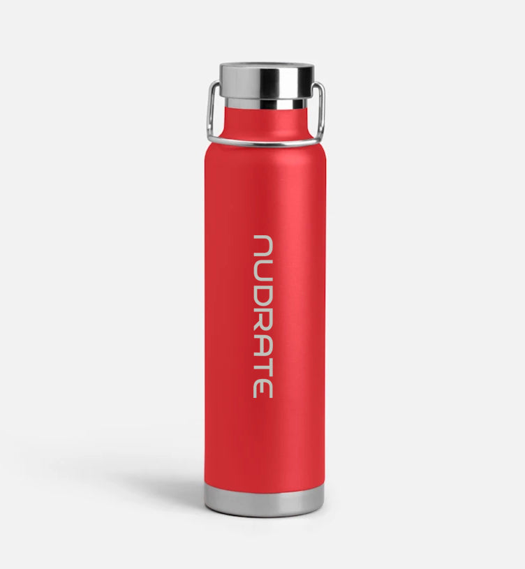 Nudrate Stainless Steel Wide-Mouth Insulated Bottle – 22 oz